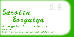 sarolta borgulya business card